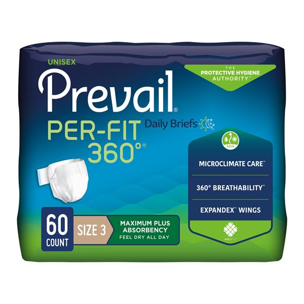 Prevail Per-Fit 360 Incontinence Brief Unisex 58-70" Heavy Beige 60/Ca