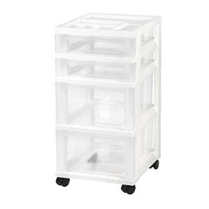 Cart Irs Rolling Pl Strge 4 Drawers 14-1/4 in x 12-1/16 in x 26-7/16 in Wht Ea