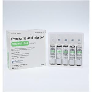 Tranexamic Acid Injection 100mg/mL Ampule 10mL 10/Package