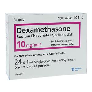 Dexamethasone Sodium Phosphate Injection 10mg/mL Prfld Syr 1mL 24/Package