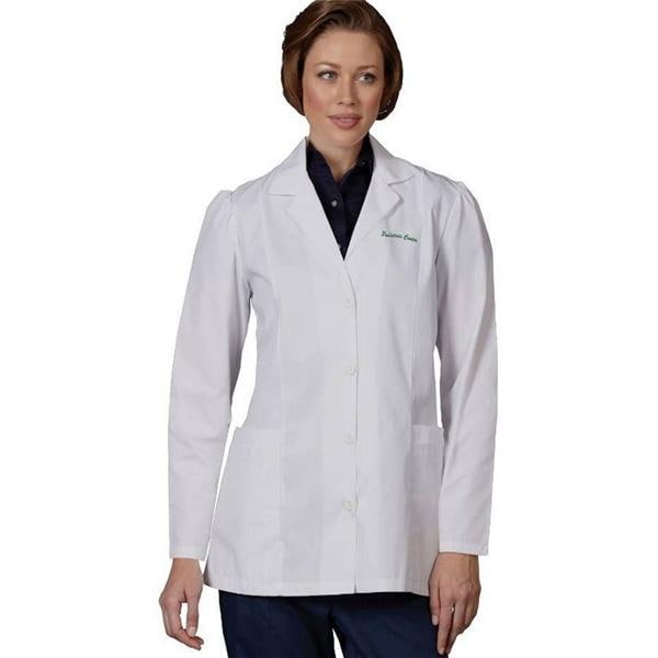 Lab Coat 3 Pockets 35 in 2X Small White Womens Ea