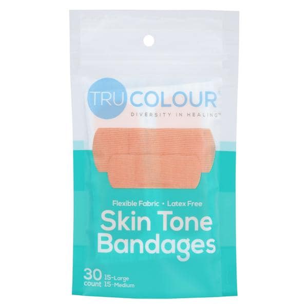 Adhesive Bandage Cotton/Fabric Large Beige Sterile 30/Bg, 50 BG/CA