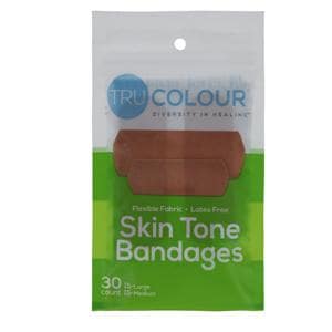 Adhesive Bandage Cotton/Fabric Large Olive/Moderate Brown Sterile 30/Bg, 50 BG/CA
