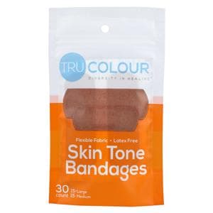 Adhesive Bandage Cotton/Fabric Large Brown/Dark Brown Sterile 30/Bg, 50 BG/CA