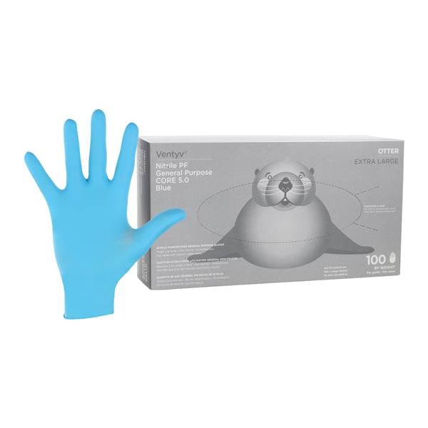 Otter Nitrile General Purpose Gloves X-Large Blue 100/Bx