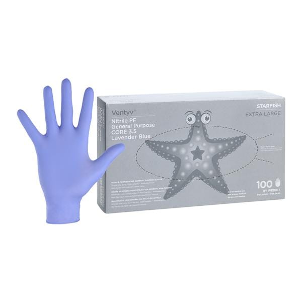 Starfish Nitrile General Purpose Gloves X-Large Lavender Blue 100/Bx