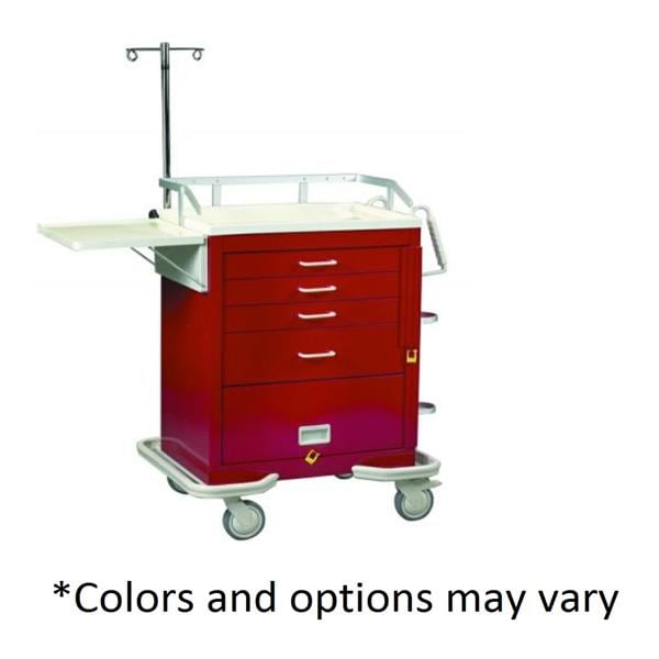 Crash Cart 44.5x36.5x28.5" Mobile (4) Drawer Breakaway Lock