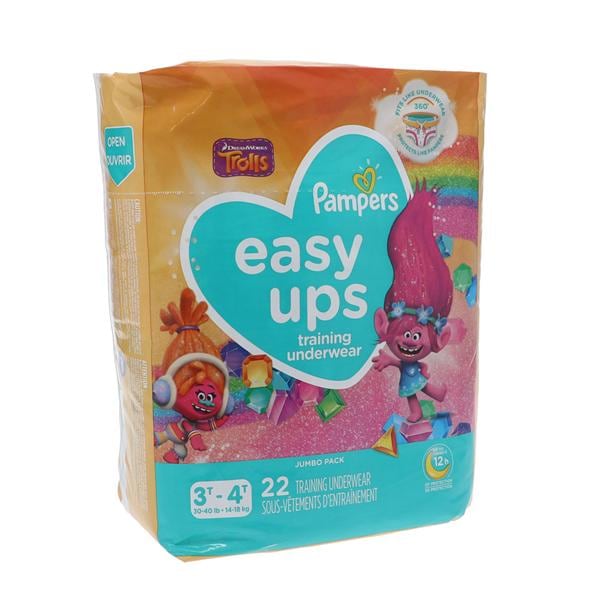 Pampers Easy Ups Training Underwear Moderate Girl 3T-4T 22/Pk