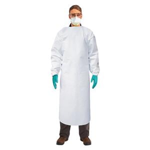 AlphaTec Isolation Gown AAMI Level 2 Spunbound Polypro L/XL White 10/Bg
