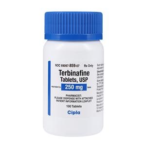 Terbinafine Tablets 250mg Bottle 100/Bottle Each