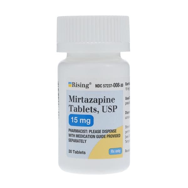 Mirtazapine Tablets 15mg Bottle 30/Bottle Each