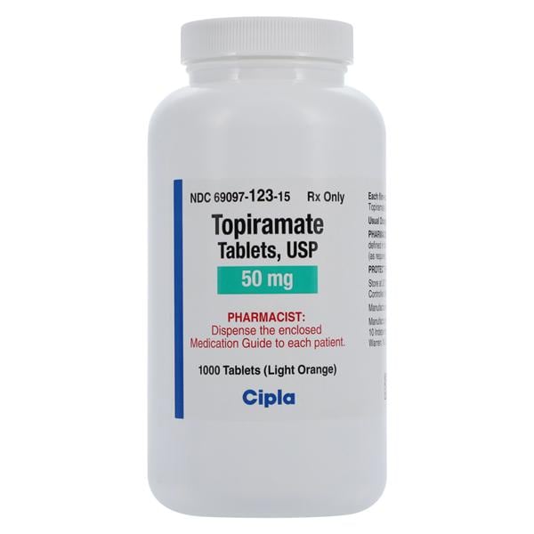 Topiramate Tablets 50mg Bottle 1000/Bottle Each