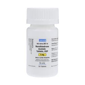 Norethindrone Acetate Tablets 5mg Bottle 50/Bottle Each