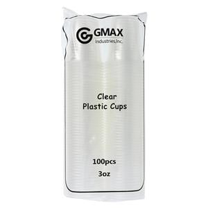Drinking Cup Plastic Clear 3 oz Disposable 100/Pk, 25 PK/CA