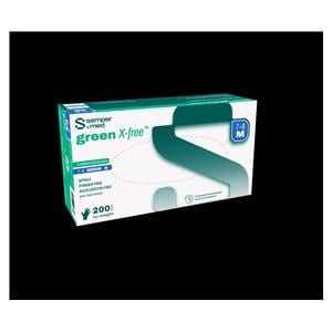 green X-free Nitrile Exam Gloves X-Large Green Non-Sterile 180/Bx