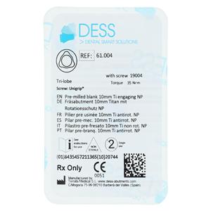 Abutment PreMilled Blank Titanium Engaging 3.5 Nobel Replace Ea