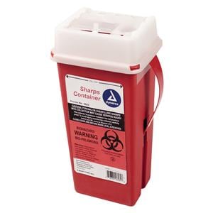 Sharps Container 2qt Red 10x4x4" Slide Lid Plastic Ea