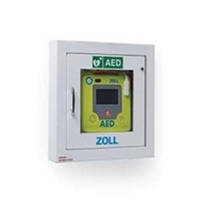 Semi-Recessed Wall Cabinet New For AED 3 Defibrillator 14x14x3.5" Ea