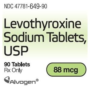 Levothyroxine Sodium Tablets 88mcg Bottle 90/Bottle Each