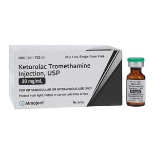 Ketorolac Tromethamine IM/IV Injection 30mg/mL SDV 1mL 25/Package
