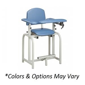 Lab X Series Blood Draw Chair Neutral Gray/Wedgewood Tblr Stl Frm 400lb Ea