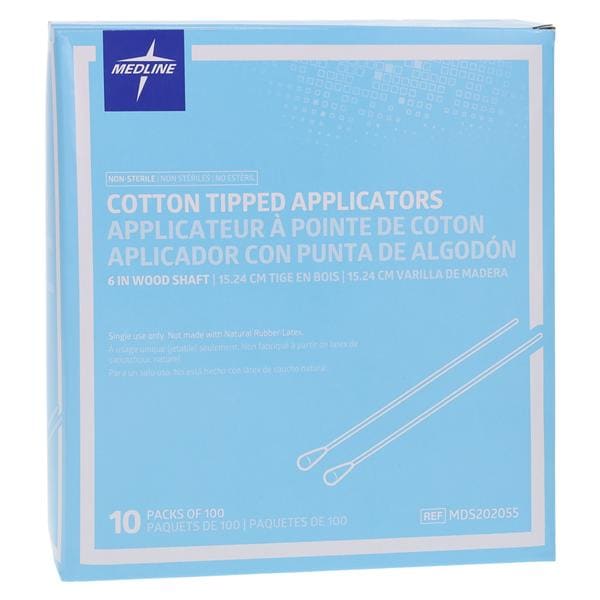 Cotton Applicator 6 in Non Sterile 1000/Bx