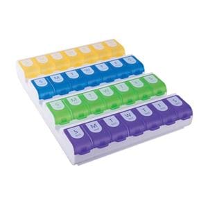Ezy-Dose Pill Organizer Plastic Medium/7 Day Reusable 6/Pk