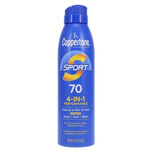 Coppertone Sport Sunscreen Spray Fragrance Free Adult 5.5oz Water Resistant Ea