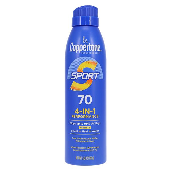 Coppertone Sport Sunscreen Spray Fragrance Free Adult 5.5oz Water Resistant Ea