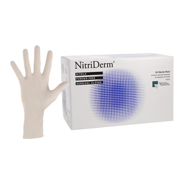 NitriDerm Nitrile Surgical Gloves 9 White 50Pr/Bx
