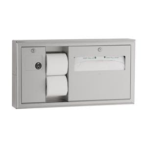 Toilet Tissue / Seat Cover Dispenser Satin Finish Ea