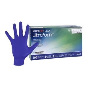 MICROFLEX Ultraform Nitrile Exam Gloves Large Cobalt Blue Non-Sterile 300/Bx