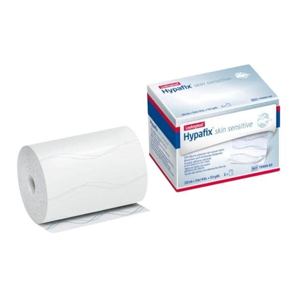 Hypafix Skin Sensitive Fixation Tape Non-Woven Material 4"x5.5yd Wht NS 12Rl/Ca