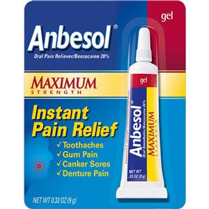 Anbesol Gel Gel Maximum Strength .33oz/Tb