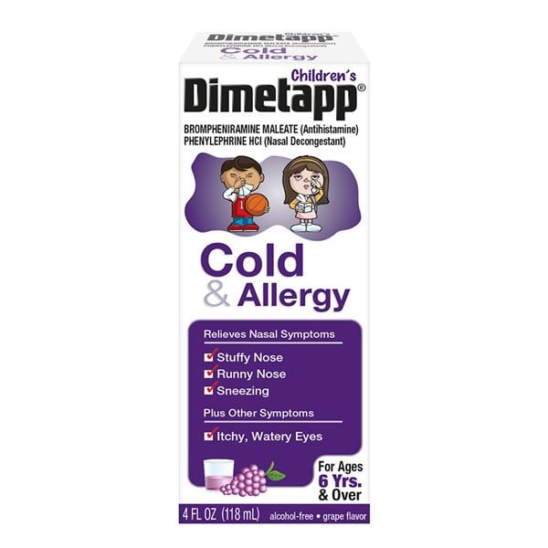 Dimetapp Children 6+ Cold/Allergy 2mg/5mg Grape 4oz/Bt