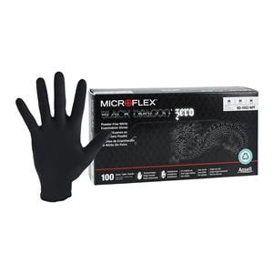 MICROFLEX Black Dragon Zero Nitrile Exam Gloves Medium Black Non-Sterile 100/Bx
