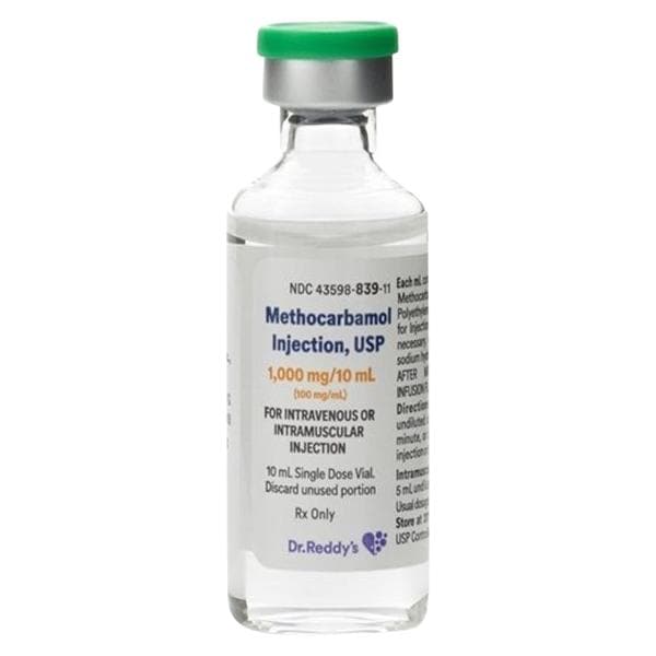 Methocarbamol Injection 100mg/mL SDV 10mL 10/Package