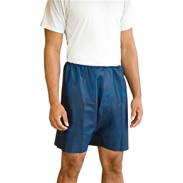 Exam Shorts Non Woven Navy Blue Large / X-Large Disposable 50/Ca