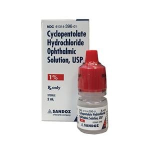 Cyclopentolate HCl Ophthalmic Solution 1% Bottle 2mL Each