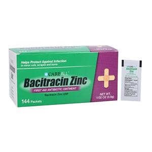 Bacitracin Zinc Ointment 500u/gm 0.9gm Foil Pack 144/Bx