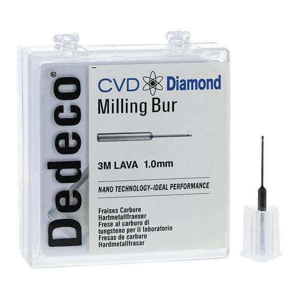 CVD Diamond Milling Bur 1.0mm Ea