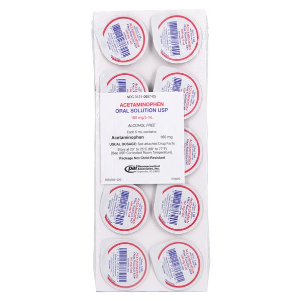 Acetaminophen Solution 160mg/5mL Cherry Unit Dose 5mL 100/Ca