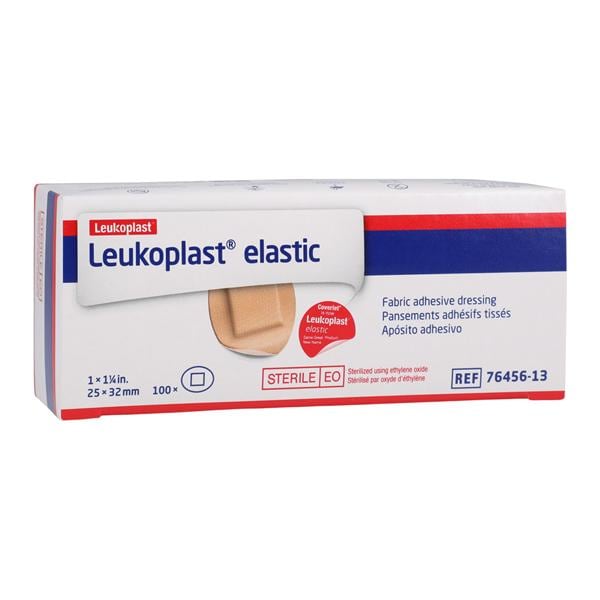Leukoplast Adhesive Bandage Elastic/Fabric 1x1.5" Tan Sterile 100/Bx, 12 BX/CA