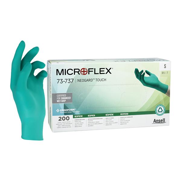 MICROFLEX Neogard Touch Neoprene Exam Gloves Small Green Non-Sterile 200/Bx