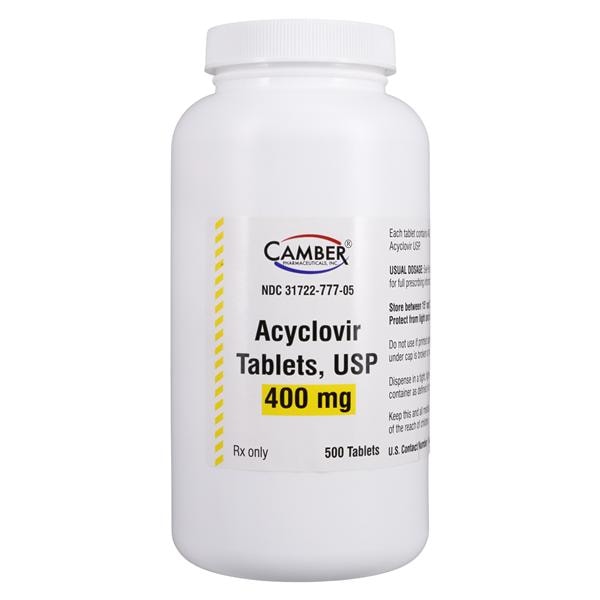 Acyclovir Tablets 400mg Bottle 500/Bottle Each