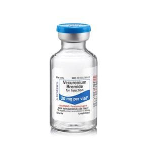 Vecuronium Bromide Injection 20mg/Vl Vial 20mL 10/Package