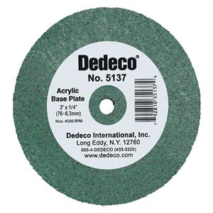 Lathe Wheels Acrylic Base Plate 3"x1/4" Ea