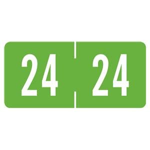 Tab 2024 Small End Tab Label Light Green 500/Rl