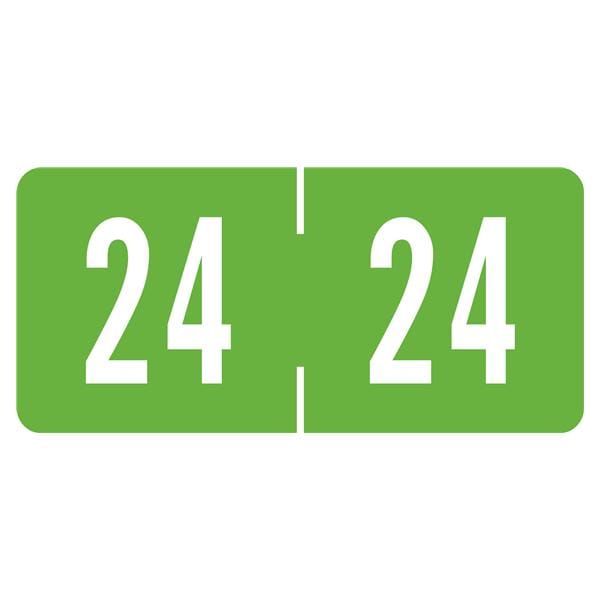 Tab 2024 Small End Tab Label Light Green 500/Rl