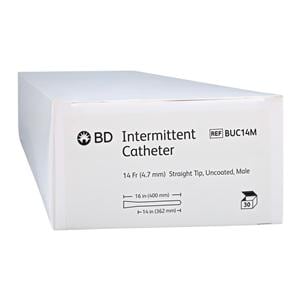Intermittent Catheter Straight Tip Uncoated 14Fr
